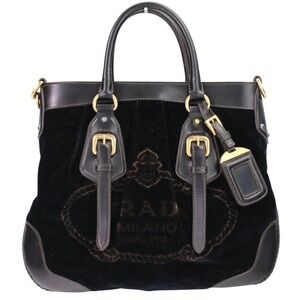 PRADA Brown Leather Shoulder Bag